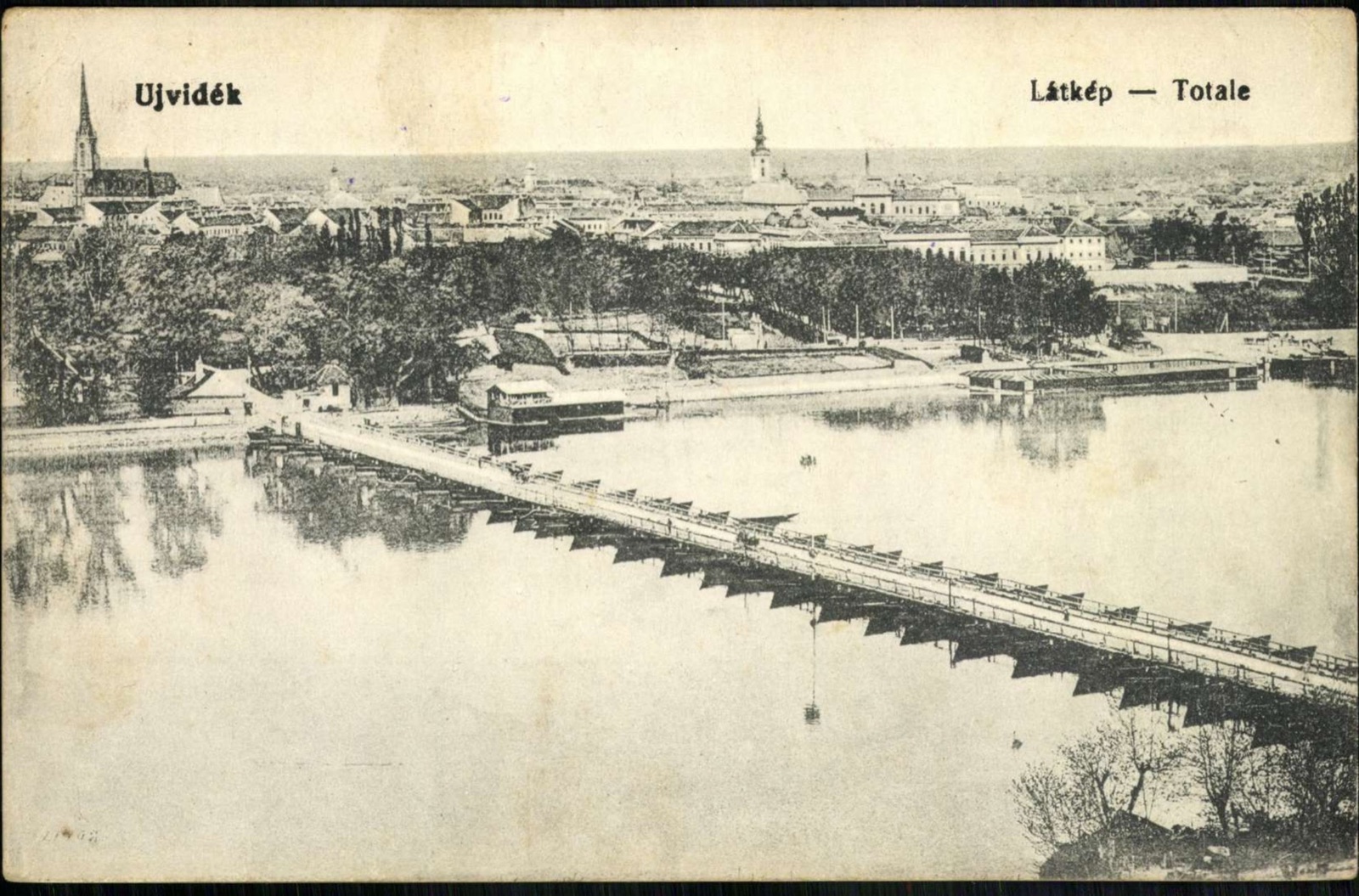 The Novi Sad Skyline Beyond the Pontoon Bridge and Its Boathouses, 1896–1918