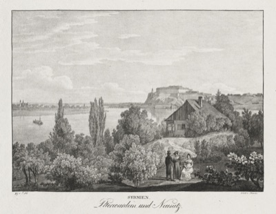 Peterwardein and Neusatz, by Jakob Alt, Petrovaradin Fortress, 1826