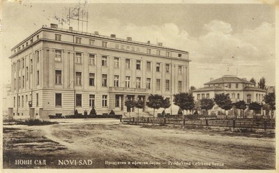 The unmade road across the front, Gallery Square, Novi Sad, 1933