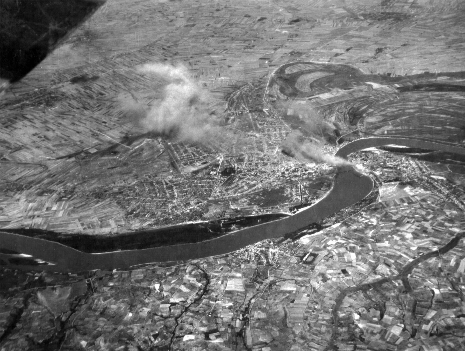 Novi Sad Under Aerial Bombardment, 1944