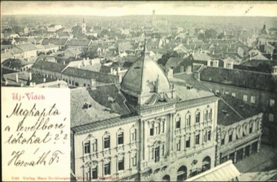 Grand Hotel Mayer Facade Above the Rooftops, 1899, Novi Sad