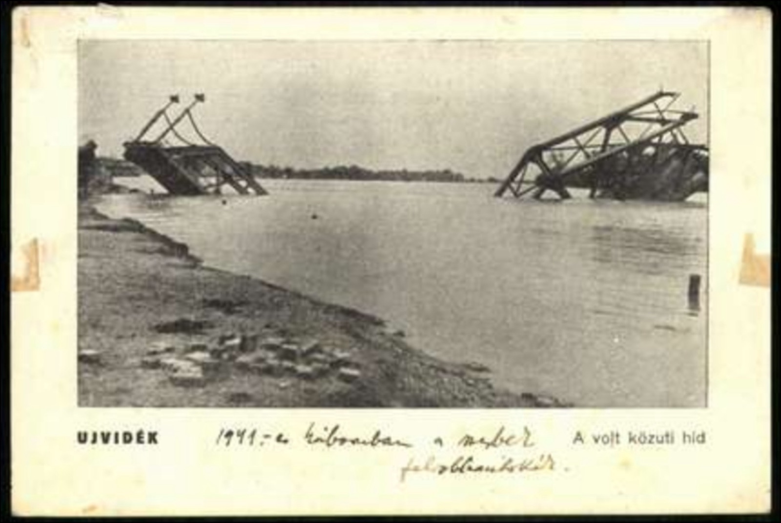 Novi Sad's Former Road Bridge, Destroyed in 1941, Prince Tomislav Bridge