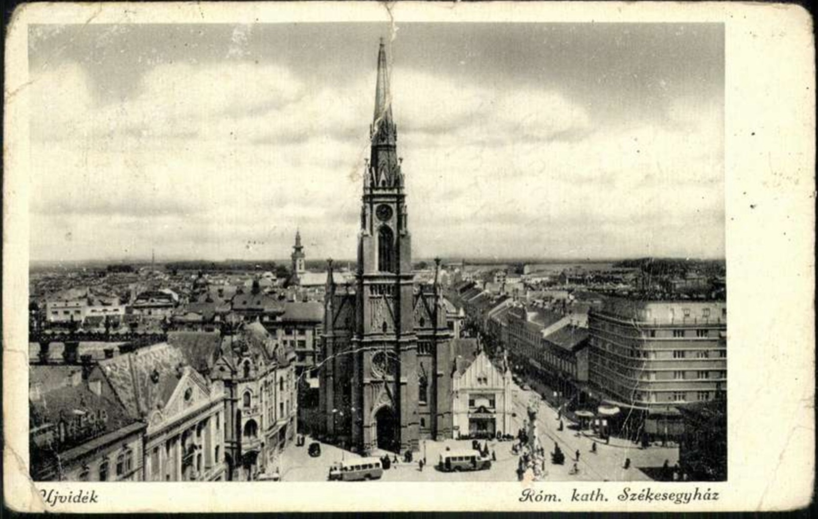 The Roman Catholic Church From Above, Captioned Cathedral, 1941, Name of Mary Church, Novi Sad