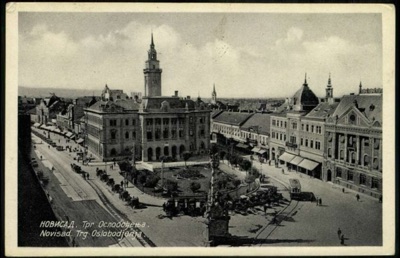 Elevated View of Liberation Square With Tram Tracks, 1941, Liberty Square, Novi Sad
