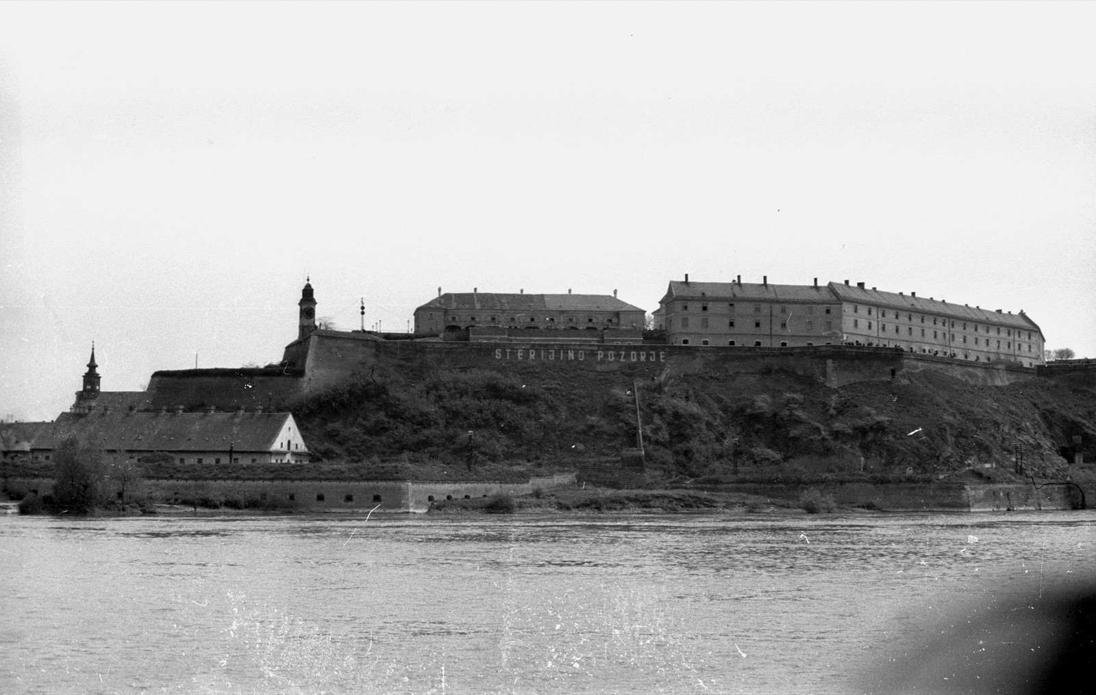 Petrovaradin Fortress and the Sterijino Pozorje Sign, 1965