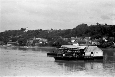 Two Ship Mills Moored off a Village Bank, Novi Sad, 1919–1941