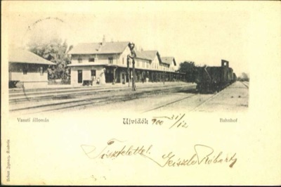 The Railway Station, Novi Sad, a Train at the Platform, The Old Railway Station, by December 1900
