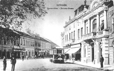 The Danube street tram, Dunavska Street, Novi Sad, 1911–1918