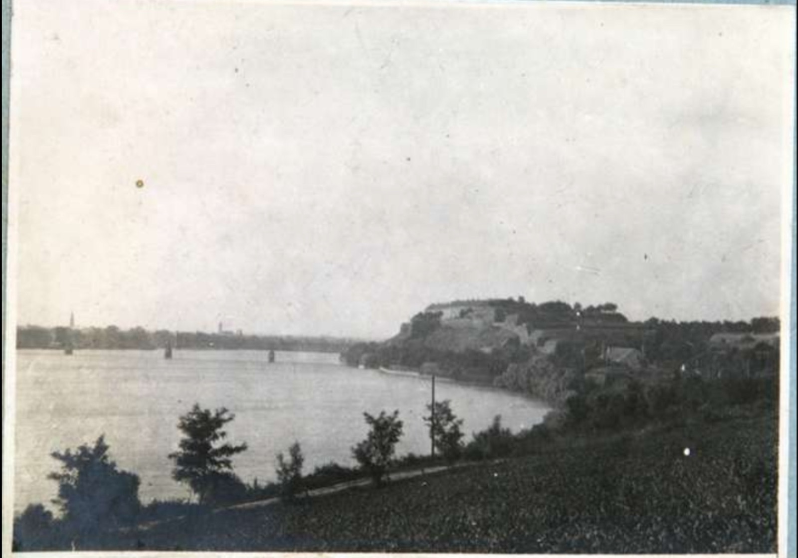 The Danube and Its Bridge, Seen from a Hillside Toward Petrovaradin, Novi Sad, 1917