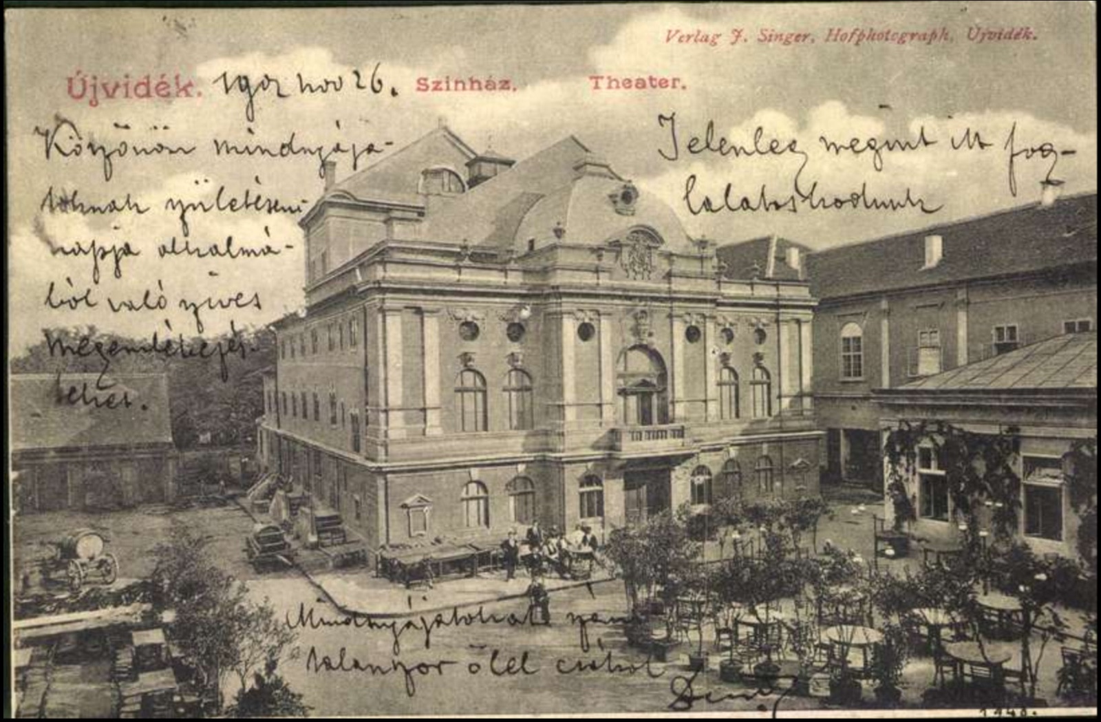 The Novi Sad Theatre's Columned Facade and Dome, 1902, The City Theatre